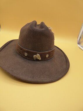 Bullhide Monte Carlo Horsing Around Brown Wool Felt Cowboy Hat Size Small